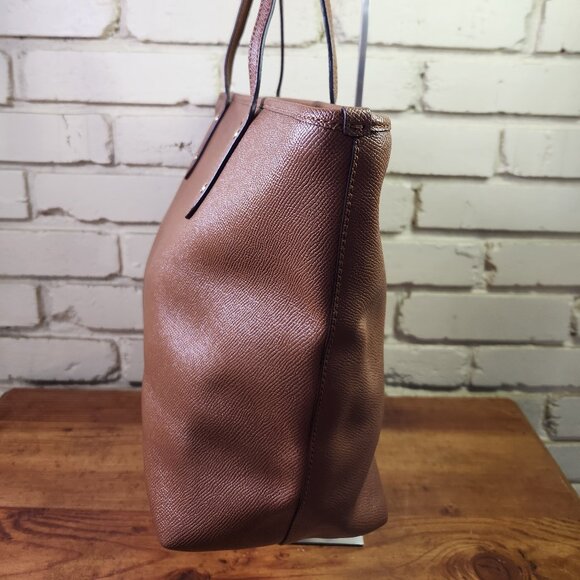 Euc Coach City Zip Top Brown Leather Shoulder Bag w/Wallet Purse - Picture 6 of 16